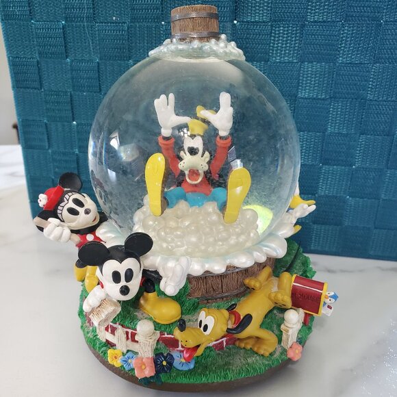Disney Snow Globe "Goofy Bubble Bath" Mickey & Minnie Mouse Zip A Dee Doo Dah - Picture 1 of 16
